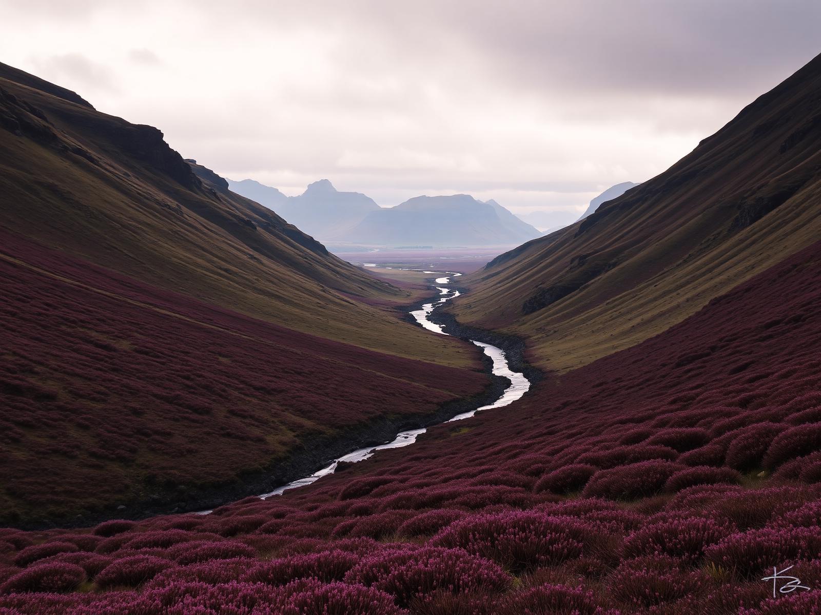 Open Highland landscape in Ross-shire, northern Scotland, near the site of the Glenmorangie distillery